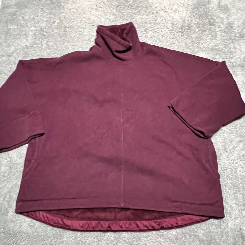 Athleta Cozy Karma Funnel Neck Sweatshirt Womens 1XL Spiced Cabernet Heather